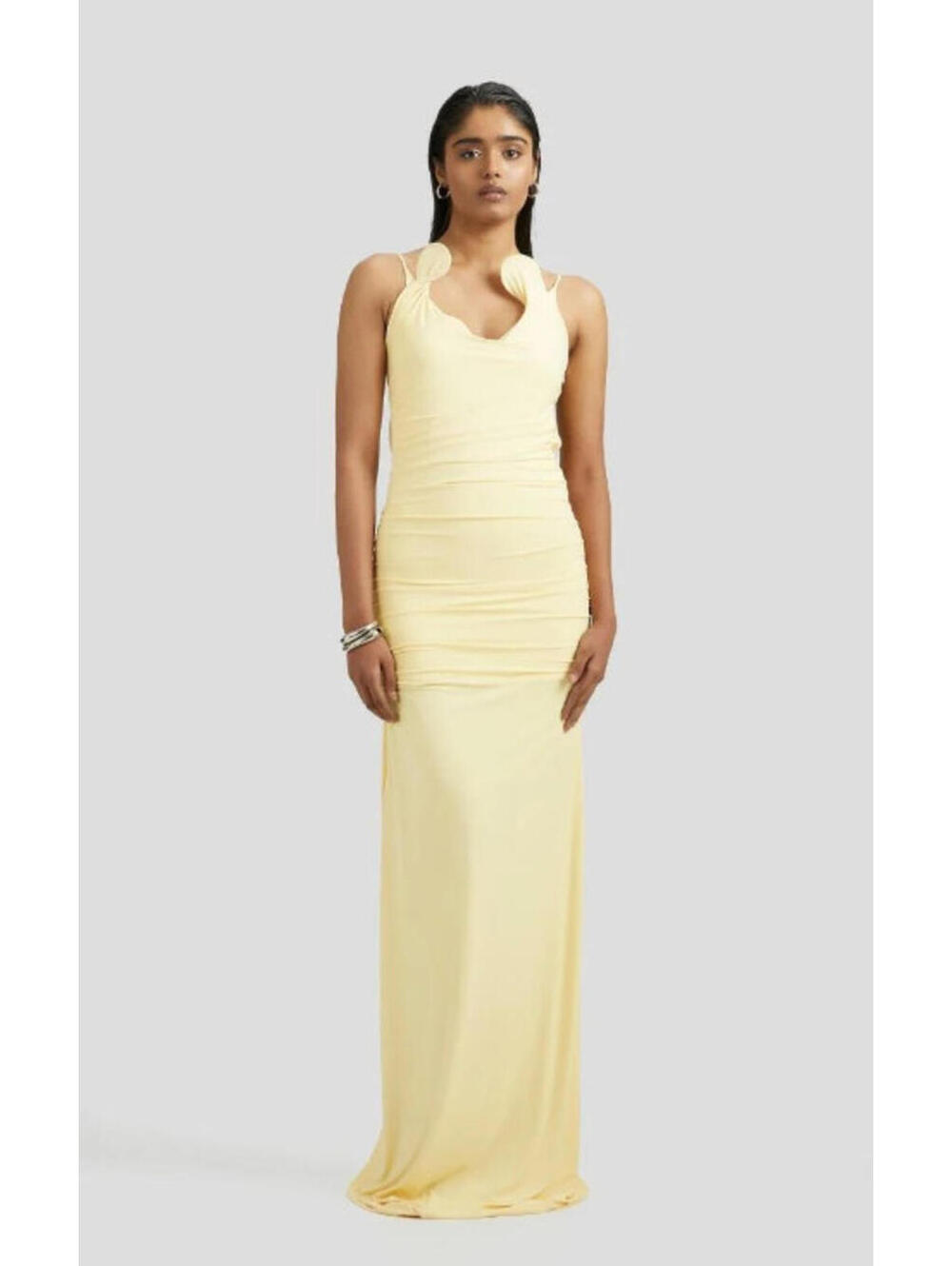 Deme By Gabriella Estelle long gown Dress  butter yellow size XS  $520msrp